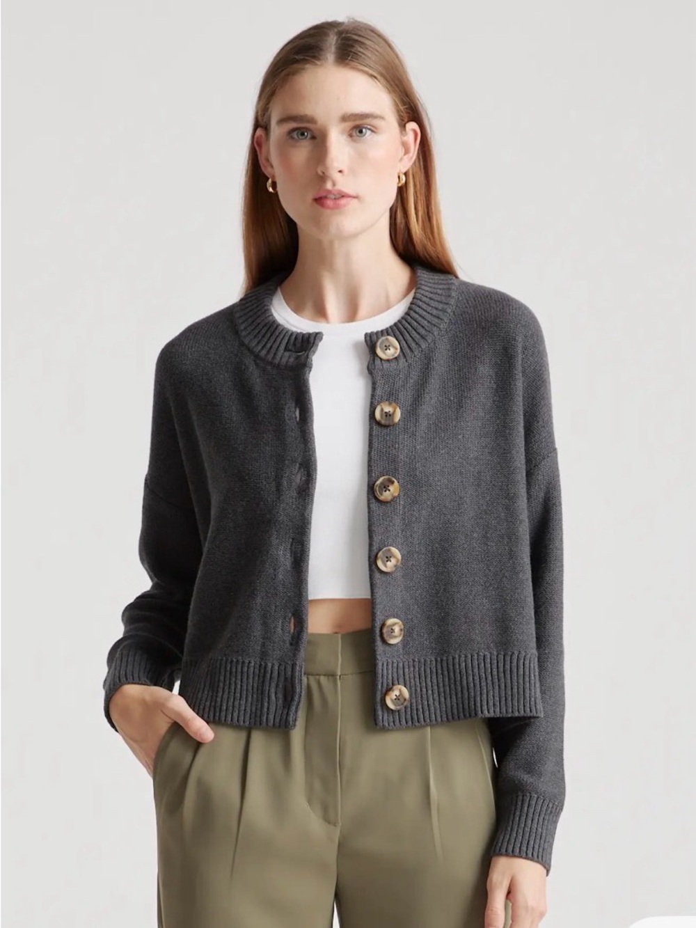 Quince - Women’s Organic Cotton Cropped Cardigan